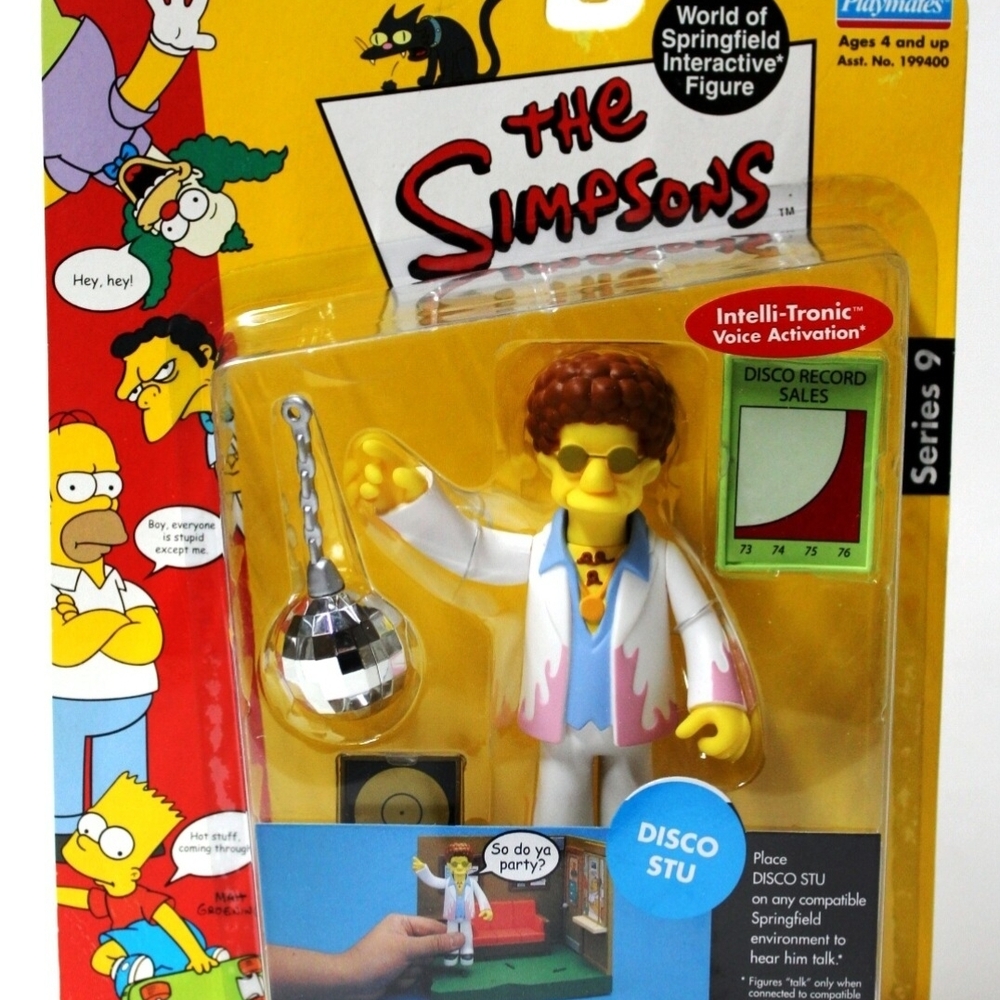 The Simpsons Disco Stu Action Figure - Multicolor